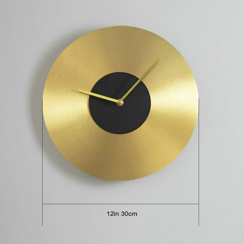 Ribbon Wall Clock 12In Gold